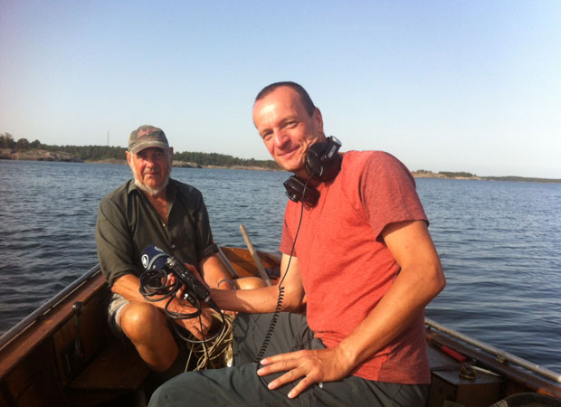 Schweden, im Fischerboot zwischen den Sch&auml;ren