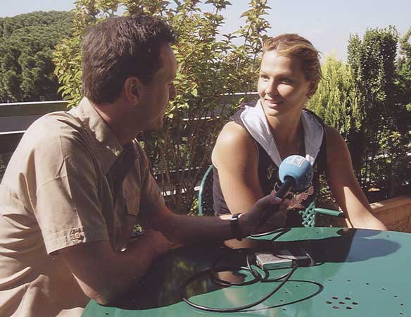 Goldfisch im Trockenen, Franzi van Almsick